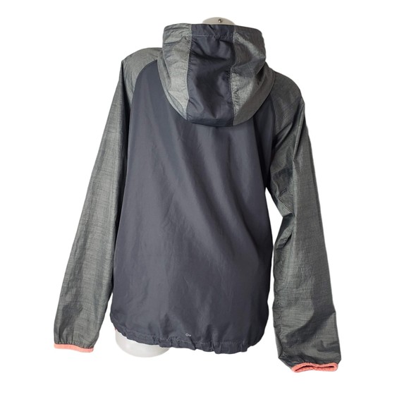 Under Armour Hooded Windbreaker Jacket Gray With Orange Details - Picture 7 of 8